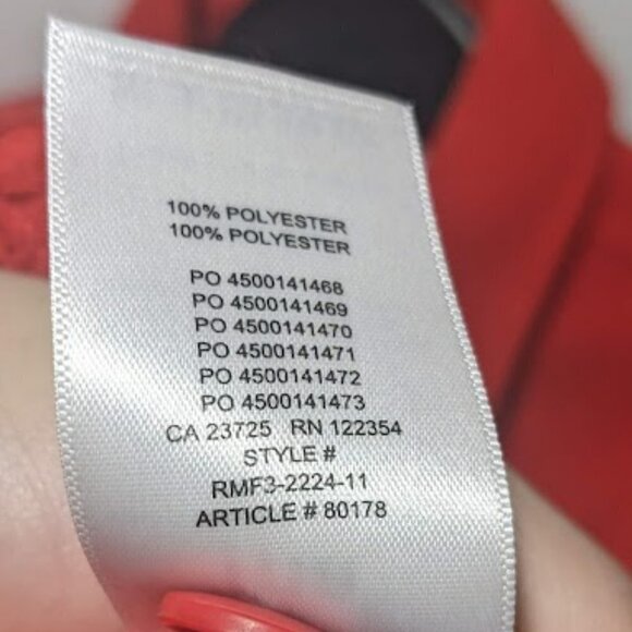 Aritzia Tna | Polar Button-Up Micro Fleece Shirt in Red - Picture 8 of 9